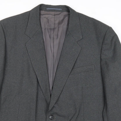 Warteks Mens Grey Polyester Jacket Suit Jacket Size 44 Regular