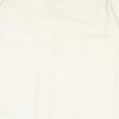 Pa Lucci Womens Ivory V-Neck Polyester Cardigan Jumper Size M