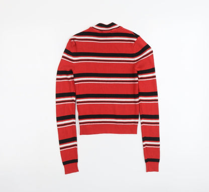 Womens UK Size XS H&M Red Pullover Jumper