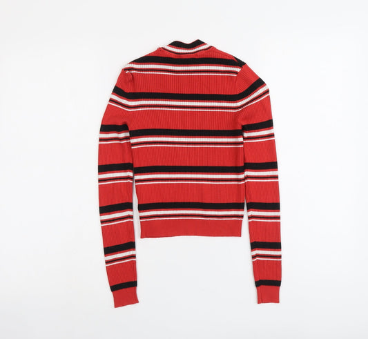 Womens UK Size XS H&M Red Pullover Jumper