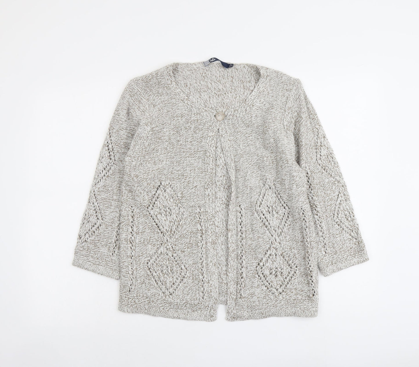 Womens UK Size S EWM Beige Cardigan Jumper