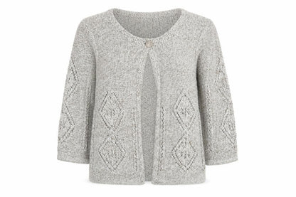 Womens UK Size S EWM Beige Cardigan Jumper