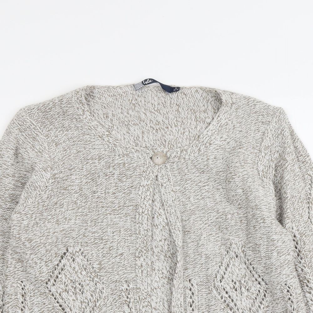 Womens UK Size S EWM Beige Cardigan Jumper