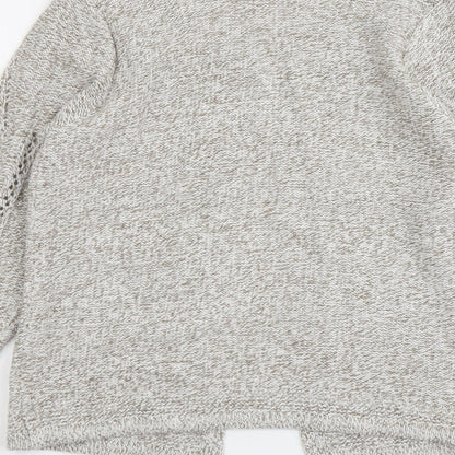 Womens UK Size S EWM Beige Cardigan Jumper