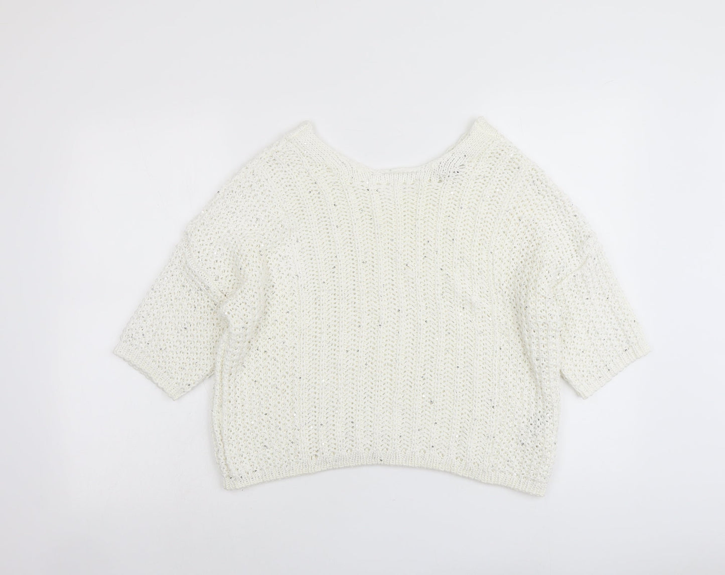 Womens UK Size M NEXT Ivory Pullover Jumper