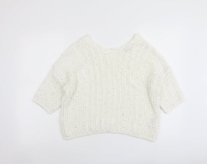 Womens UK Size M NEXT Ivory Pullover Jumper