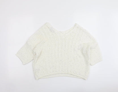 Womens UK Size M NEXT Ivory Pullover Jumper