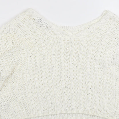 Womens UK Size M NEXT Ivory Pullover Jumper