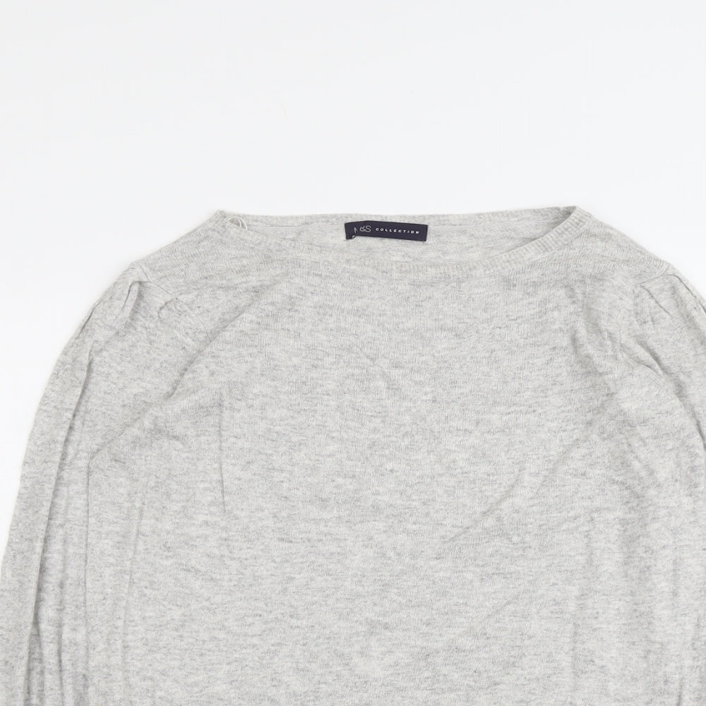 Womens UK Size 14 Marks and Spencer Grey Pullover Jumper