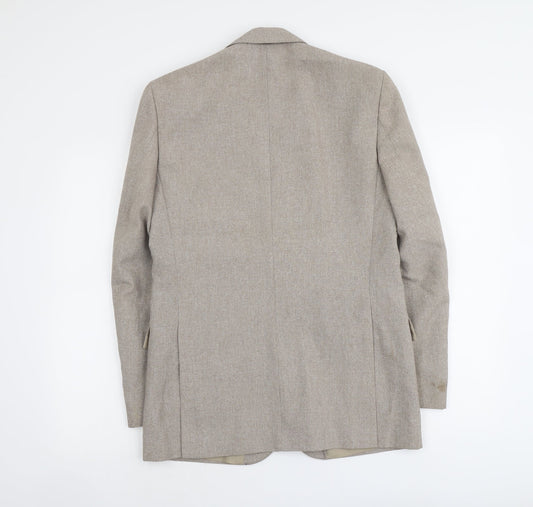 Mens UK Size S C&A Regular Beige Suit Jacket