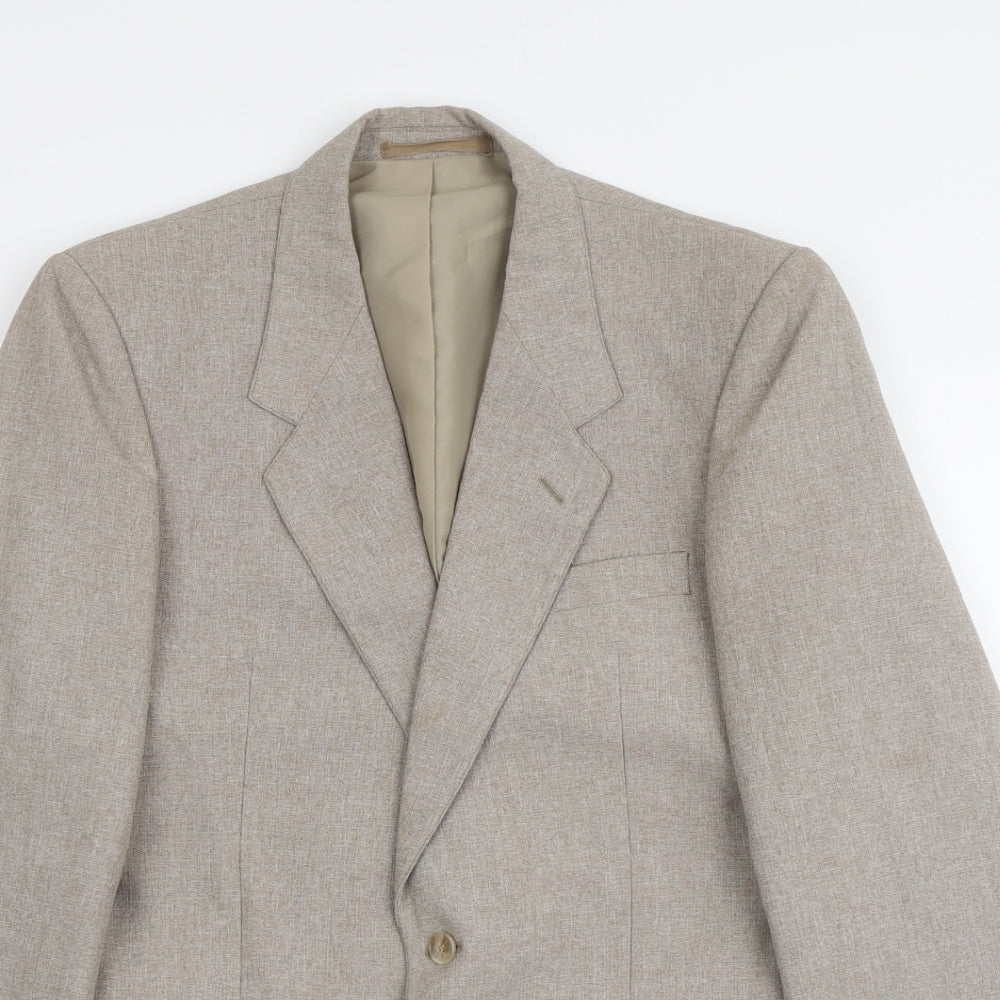 Mens UK Size S C&A Regular Beige Suit Jacket