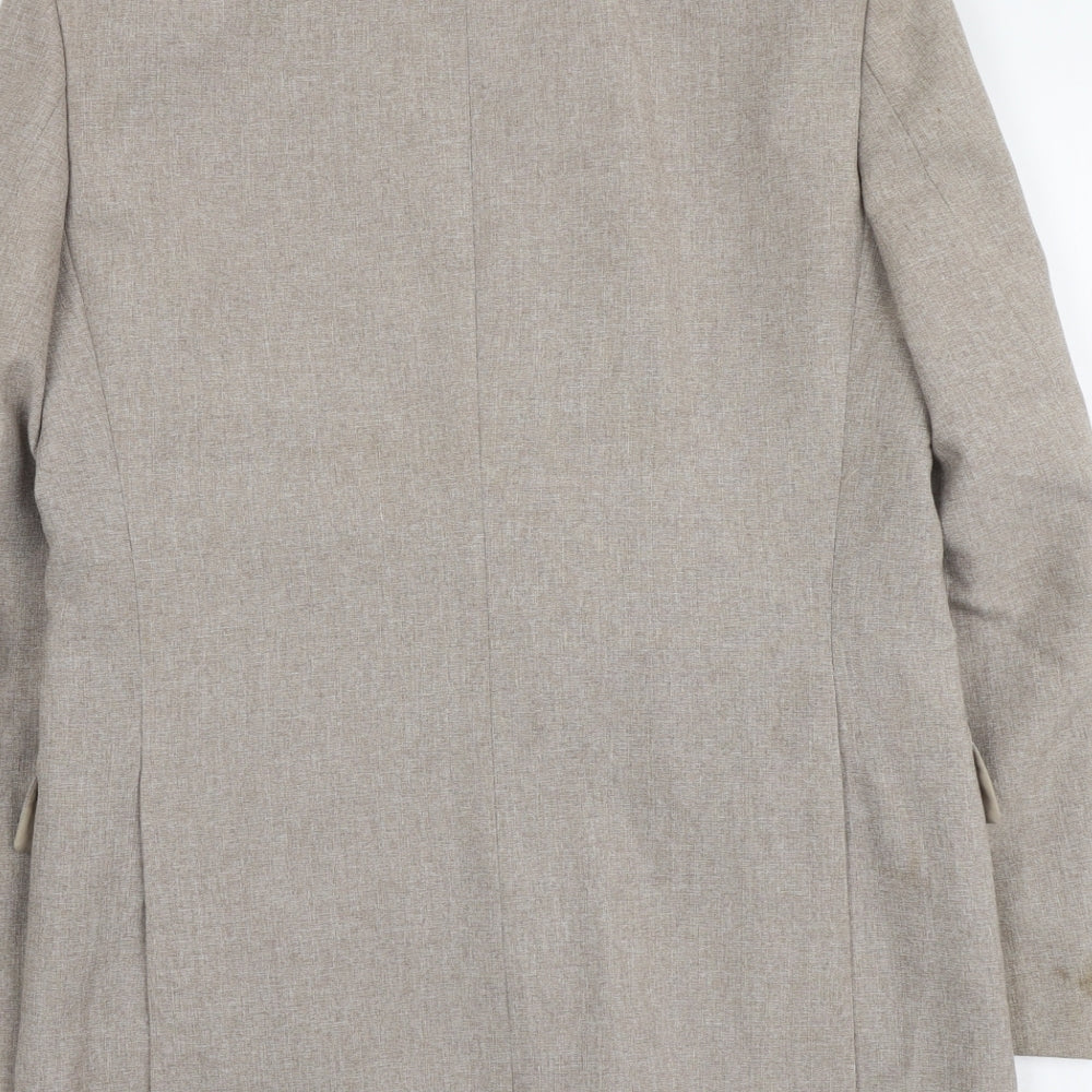 Mens UK Size S C&A Regular Beige Suit Jacket