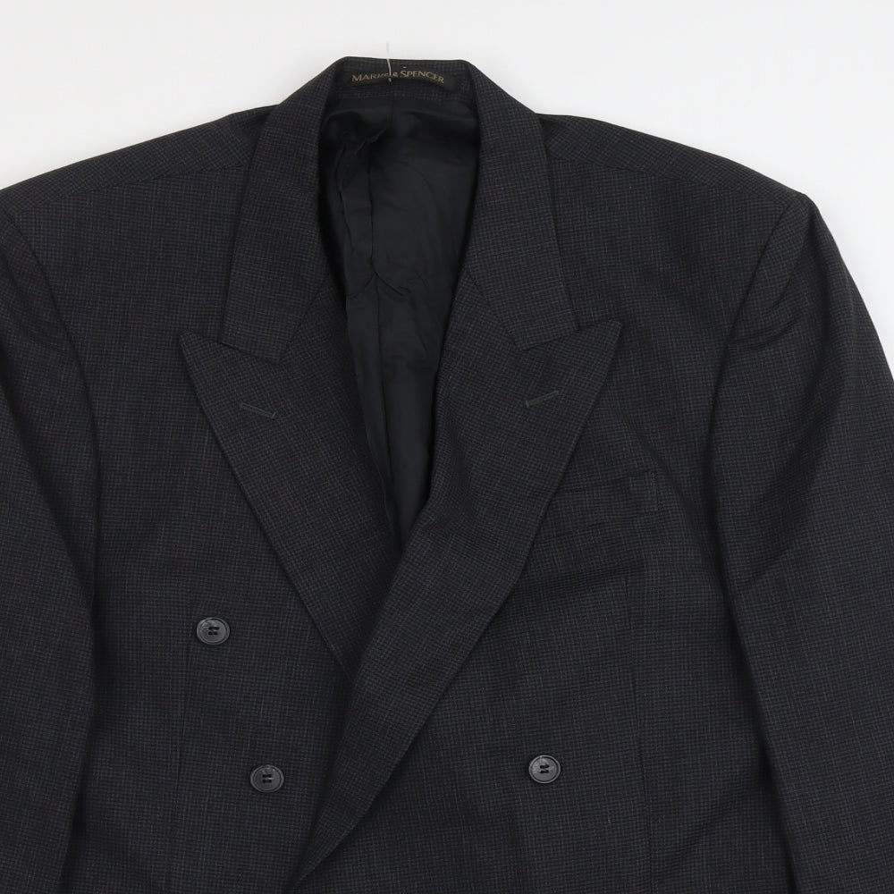 Mens UK Size L Marks and Spencer Regular Blue Suit Jacket