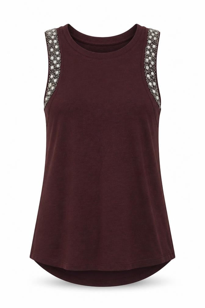 Womens UK Size M A&G Red Basic Tank