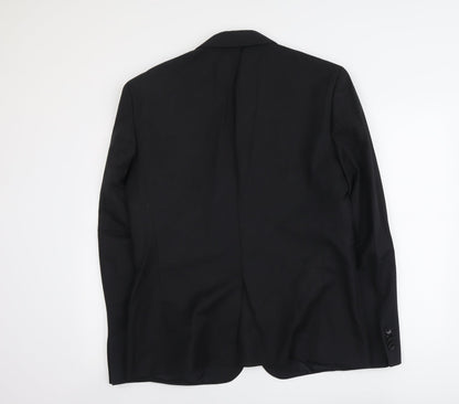 Kiomi Mens Black Polyester Jacket Suit Jacket Size L Regular