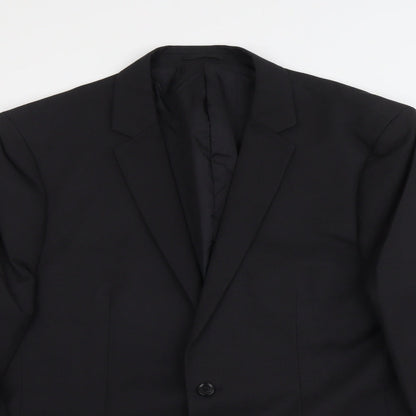 Kiomi Mens Black Polyester Jacket Suit Jacket Size L Regular