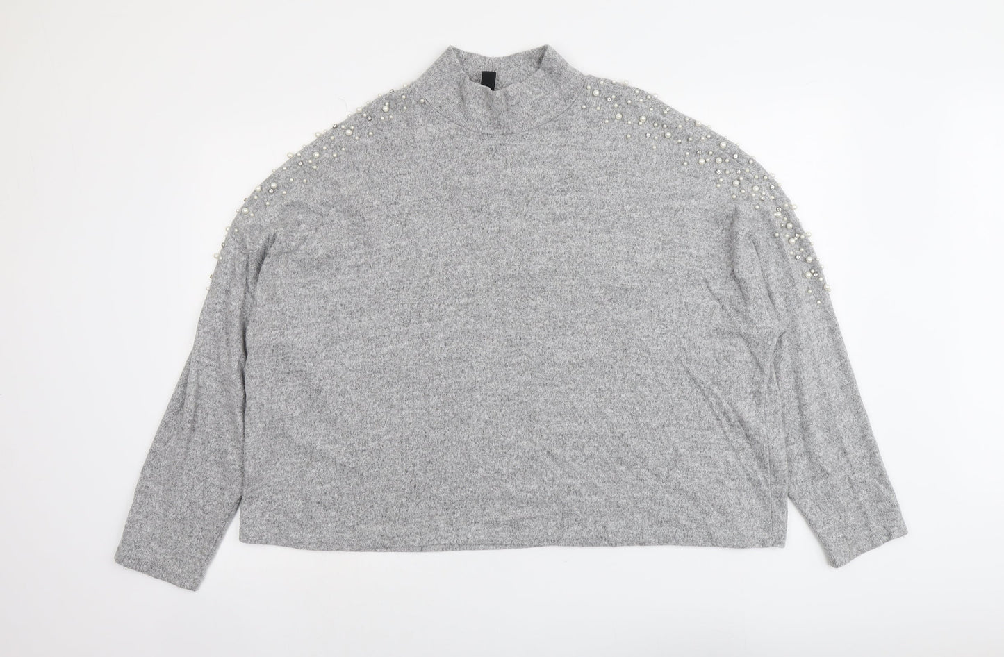Womens UK Size 16 New Look Grey Pullover Jumper