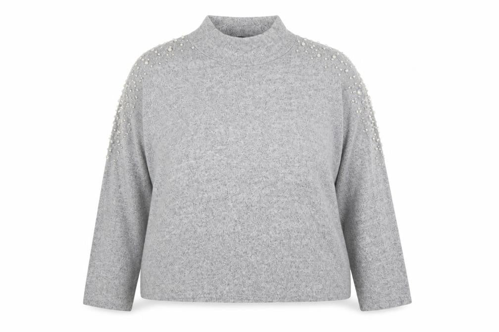 Womens UK Size 16 New Look Grey Pullover Jumper