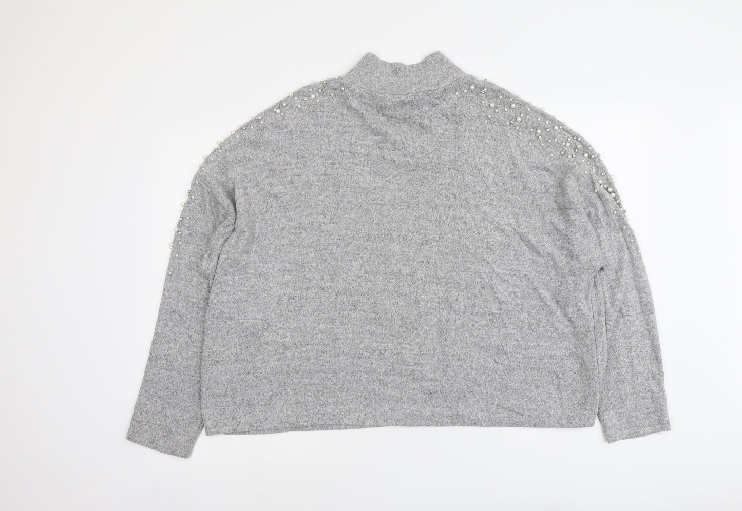 Womens UK Size 16 New Look Grey Pullover Jumper