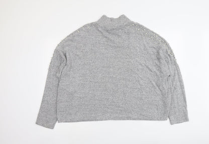 Womens UK Size 16 New Look Grey Pullover Jumper