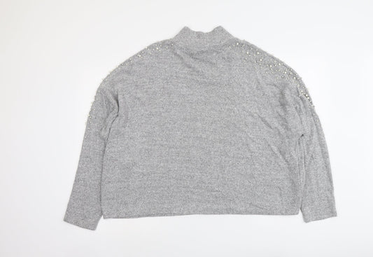 Womens UK Size 16 New Look Grey Pullover Jumper