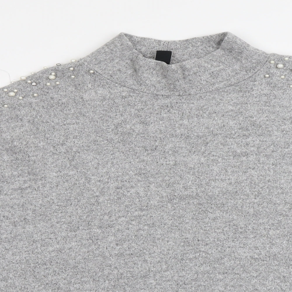 Womens UK Size 16 New Look Grey Pullover Jumper