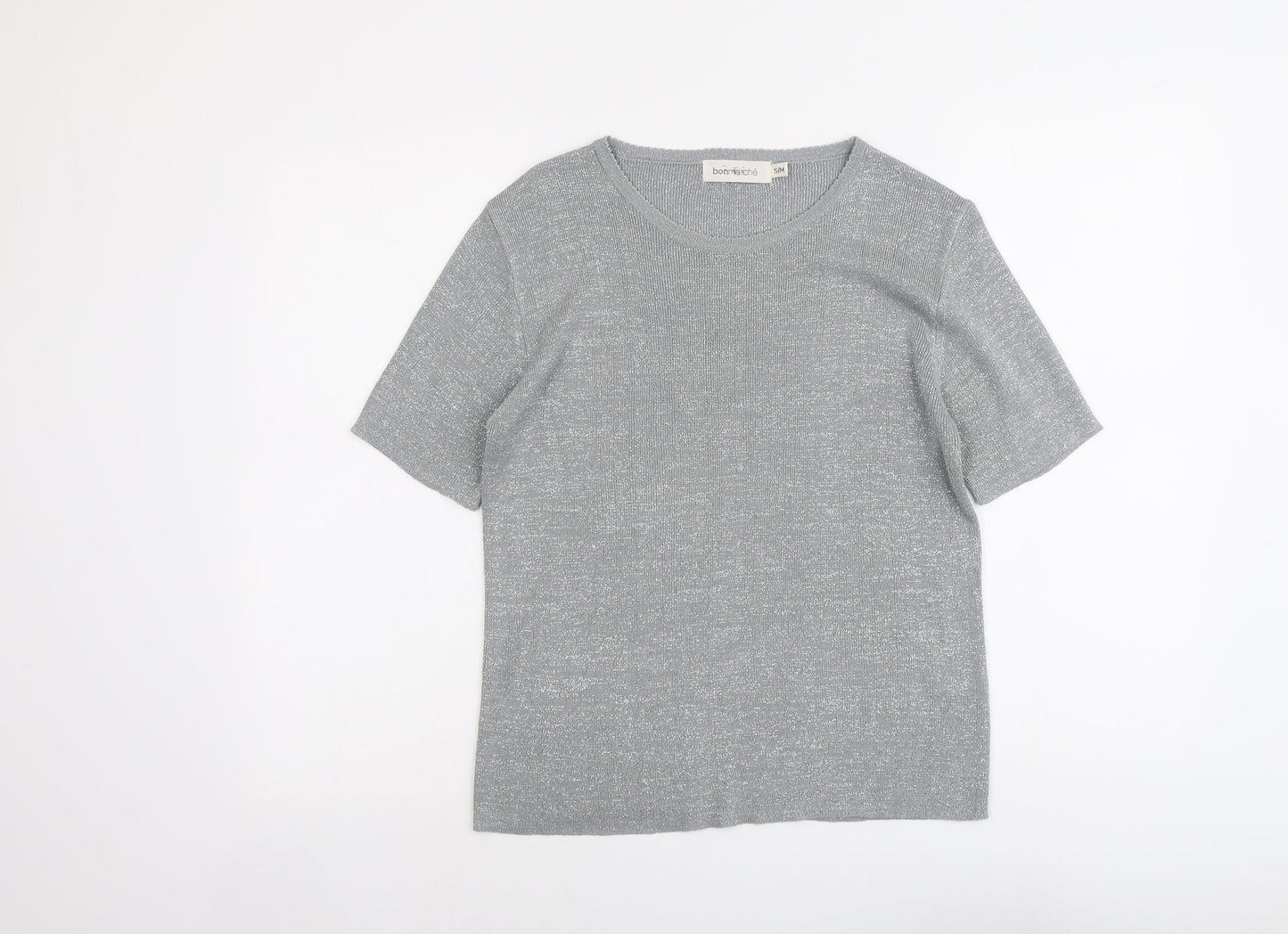 Womens UK Size S Bonmarché Silver Pullover Jumper