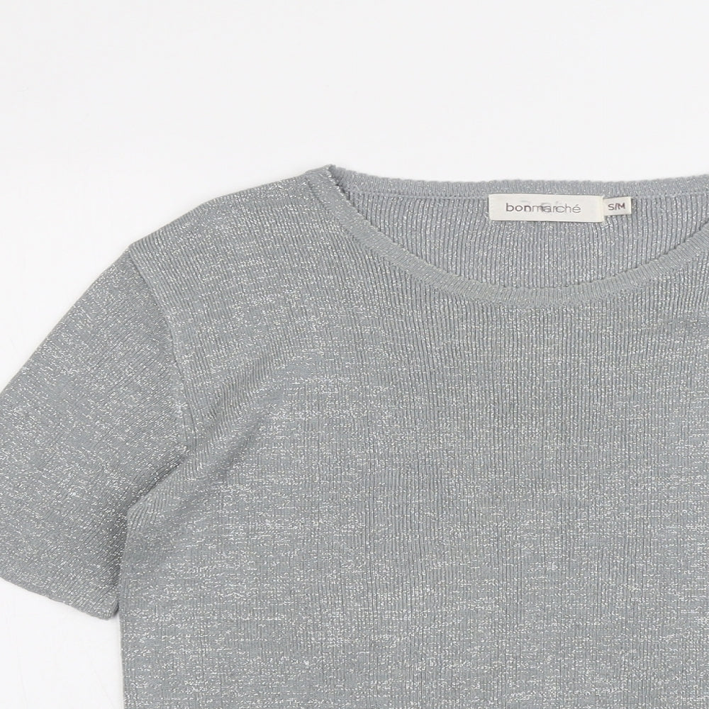 Womens UK Size S Bonmarché Silver Pullover Jumper
