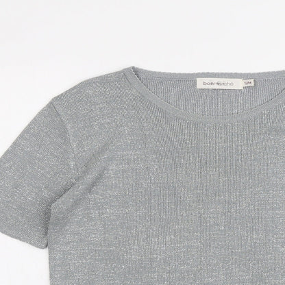 Womens UK Size S Bonmarché Silver Pullover Jumper