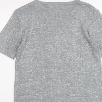 Womens UK Size S Bonmarché Silver Pullover Jumper