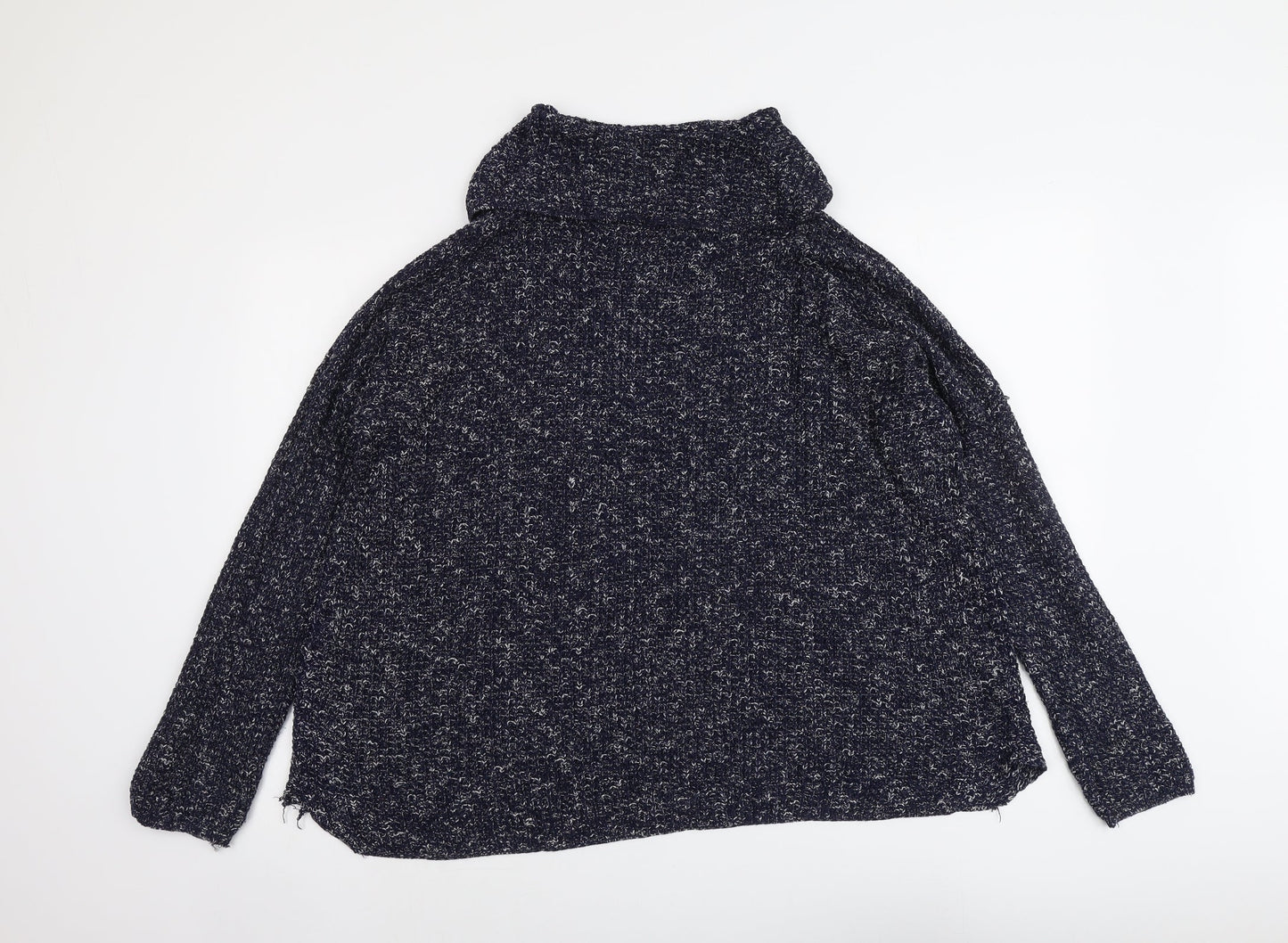 Boohoo Womens Blue Roll Neck Acrylic Pullover Jumper Size M