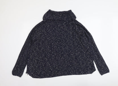 Boohoo Womens Blue Roll Neck Acrylic Pullover Jumper Size M