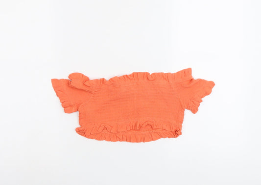 Womens UK Size 8 ASOS Orange Cropped Tank