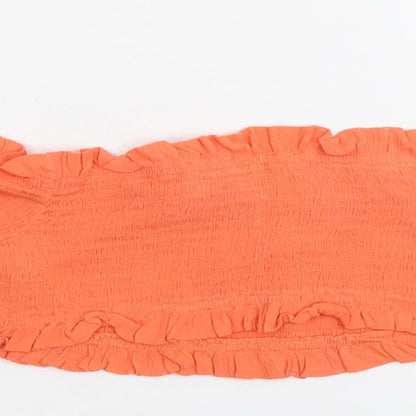 Womens UK Size 8 ASOS Orange Cropped Tank
