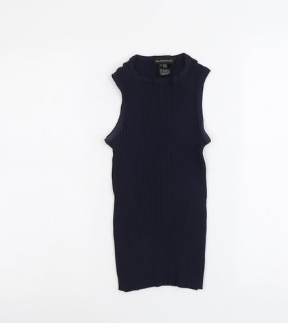 Womens UK Size 12 Warehouse Blue Basic Tank