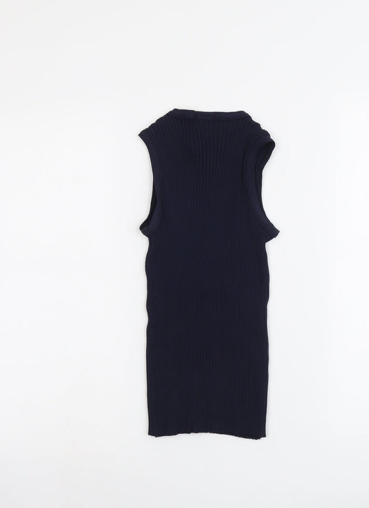 Womens UK Size 12 Warehouse Blue Basic Tank