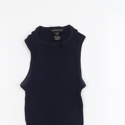 Womens UK Size 12 Warehouse Blue Basic Tank