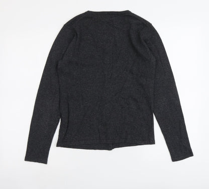 Autonomy Womens Grey V-Neck Acrylic Cardigan Jumper Size 12