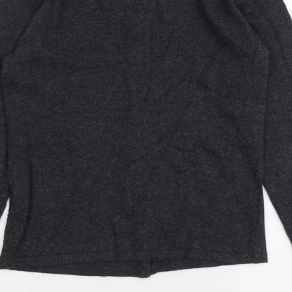 Autonomy Womens Grey V-Neck Acrylic Cardigan Jumper Size 12