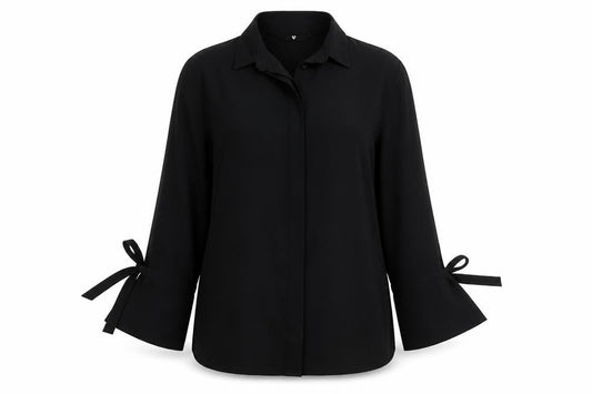 Womens UK Size 12 V By Very Black Basic Button-Up