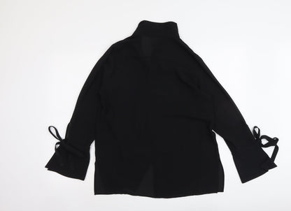 Womens UK Size 12 V By Very Black Basic Button-Up