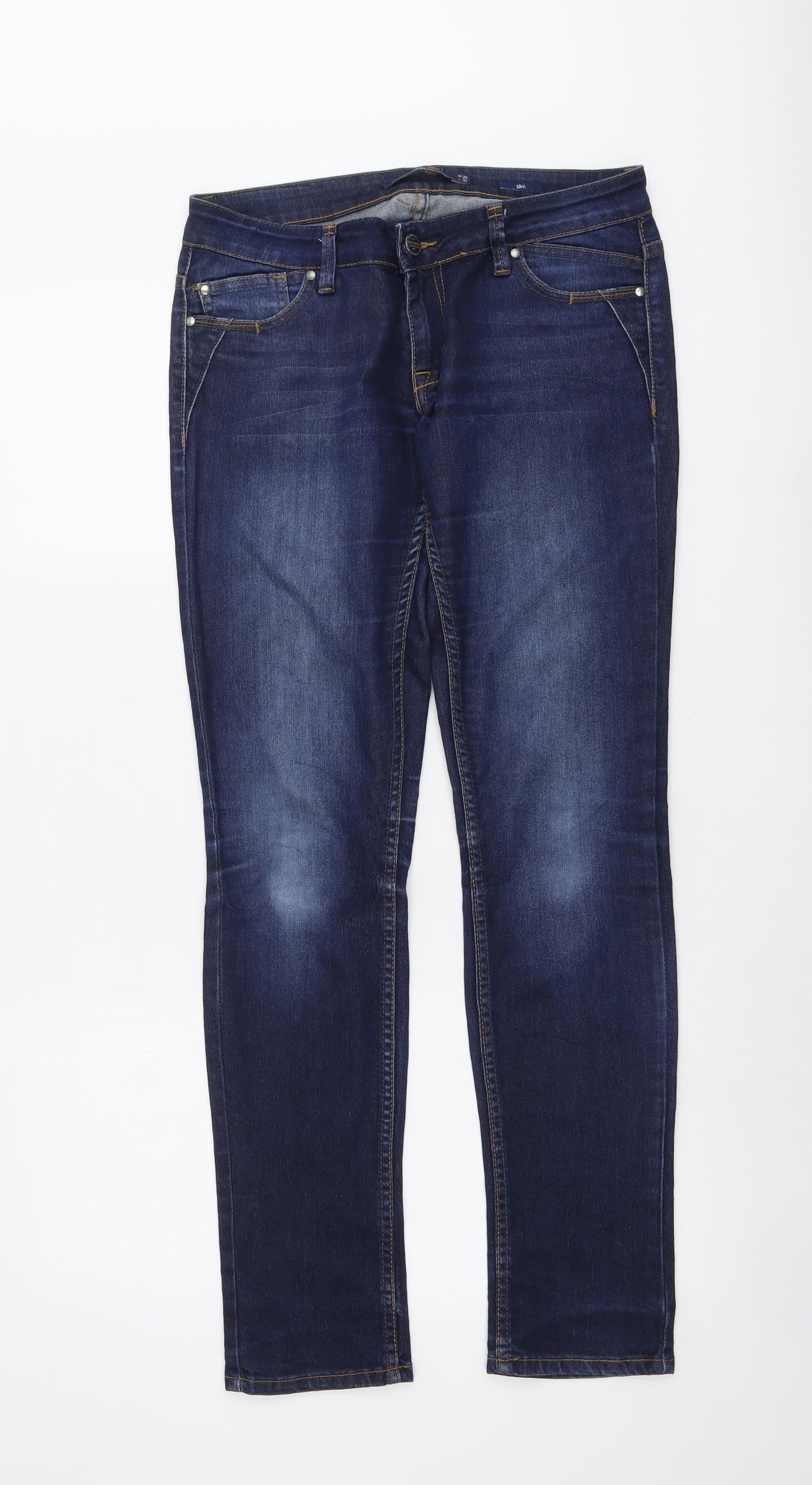 Womens UK Size 29 in RESERVED Regular Fit Straight Blue Jeans