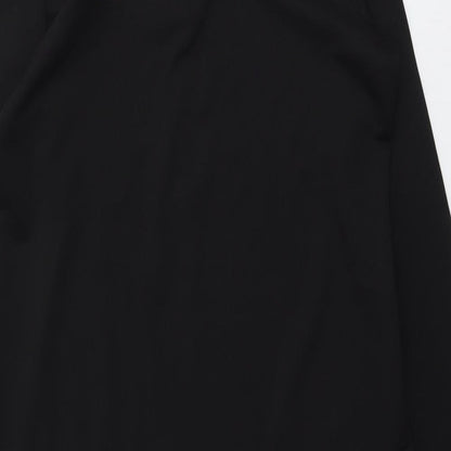 Warehouse Womens Black Polyester Shirt Dress Size 10 Collared Button