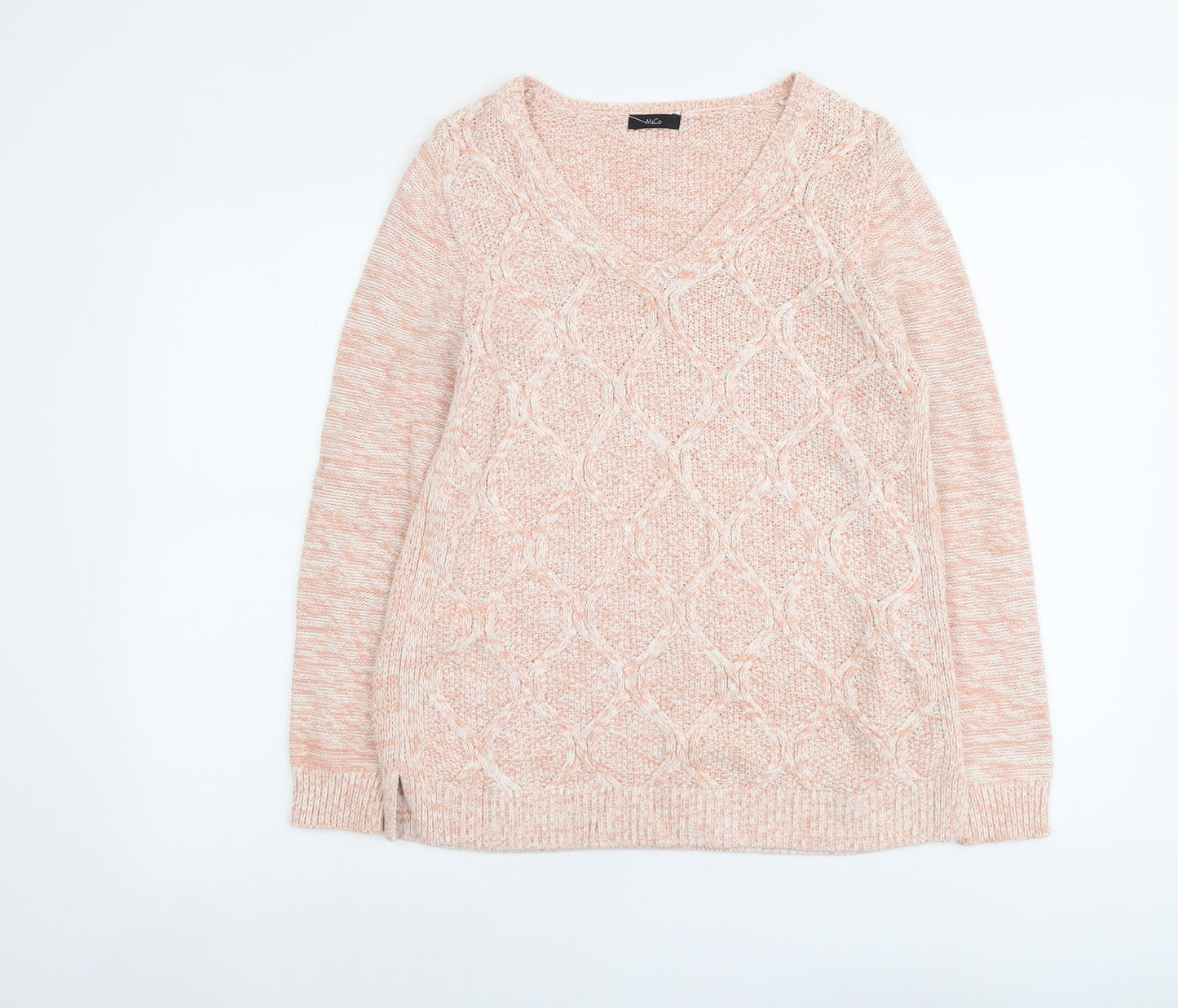 Womens UK Size 14 M&Co Pink Pullover Jumper