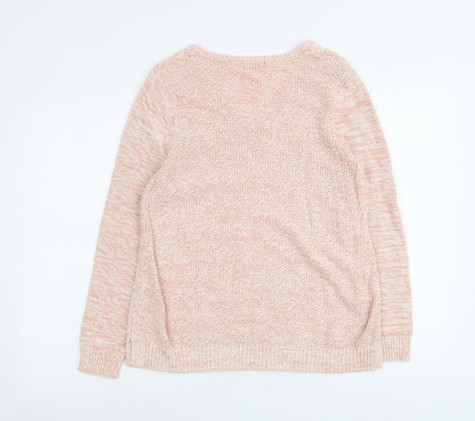 Womens UK Size 14 M&Co Pink Pullover Jumper