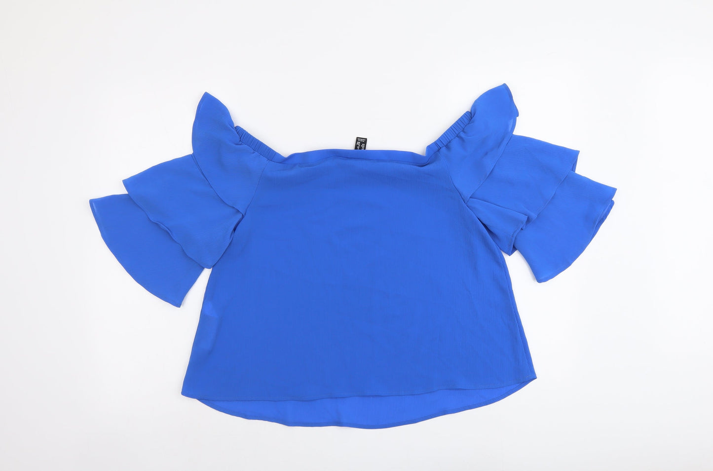 Womens UK Size 12 New Look Blue Basic Blouse