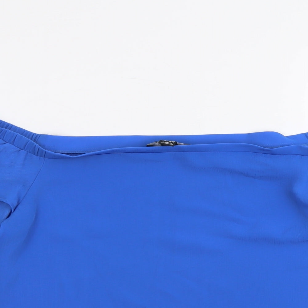 Womens UK Size 12 New Look Blue Basic Blouse