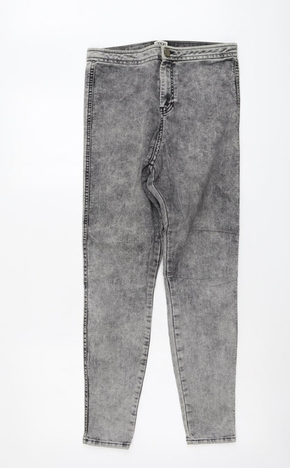 ASOS Womens Grey Cotton Jegging Jeans Size 30 in L32 in Regular Button
