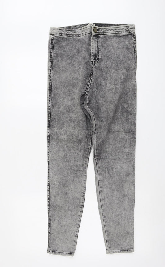 ASOS Womens Grey Cotton Jegging Jeans Size 30 in L32 in Regular Button