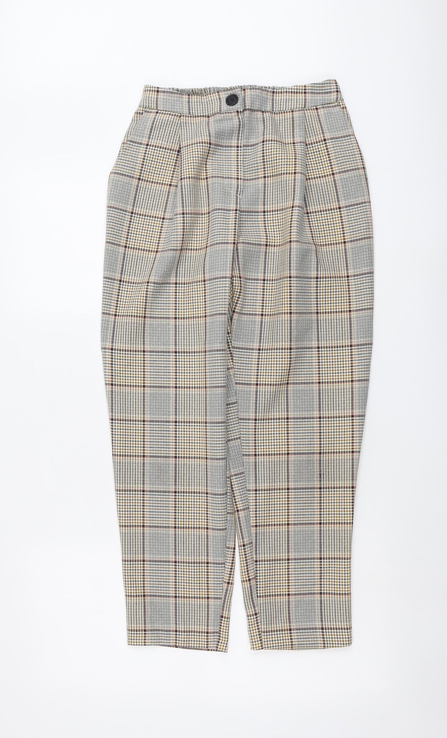 Womens UK Size 10 New Look Regular Fit Carrot Beige Trousers